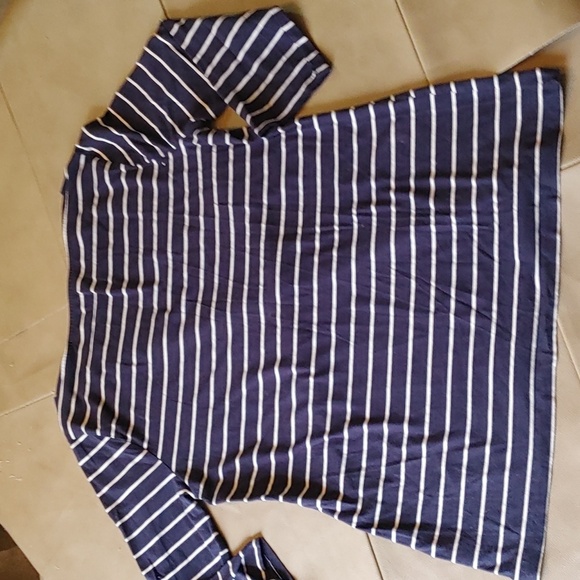3/$25 Merona Blue and White Striped Shirt - Picture 4 of 5